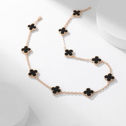 ¡®Sprite Jewelry¡¯CLOVER 10 MOTIFS ONYX NECKLACE