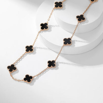 ¡®Sprite Jewelry¡¯CLOVER 10 MOTIFS ONYX NECKLACE