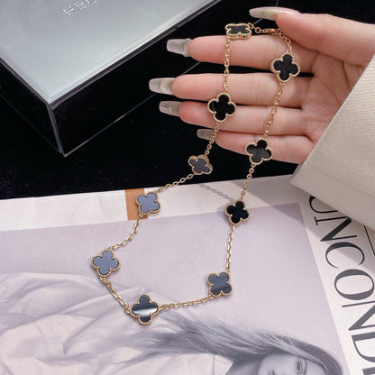 ¡®Sprite Jewelry¡¯CLOVER 10 MOTIFS ONYX NECKLACE