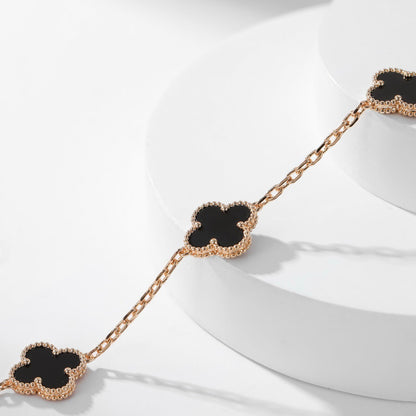 ¡®Sprite Jewelry¡¯CLOVER 10 MOTIFS ONYX NECKLACE