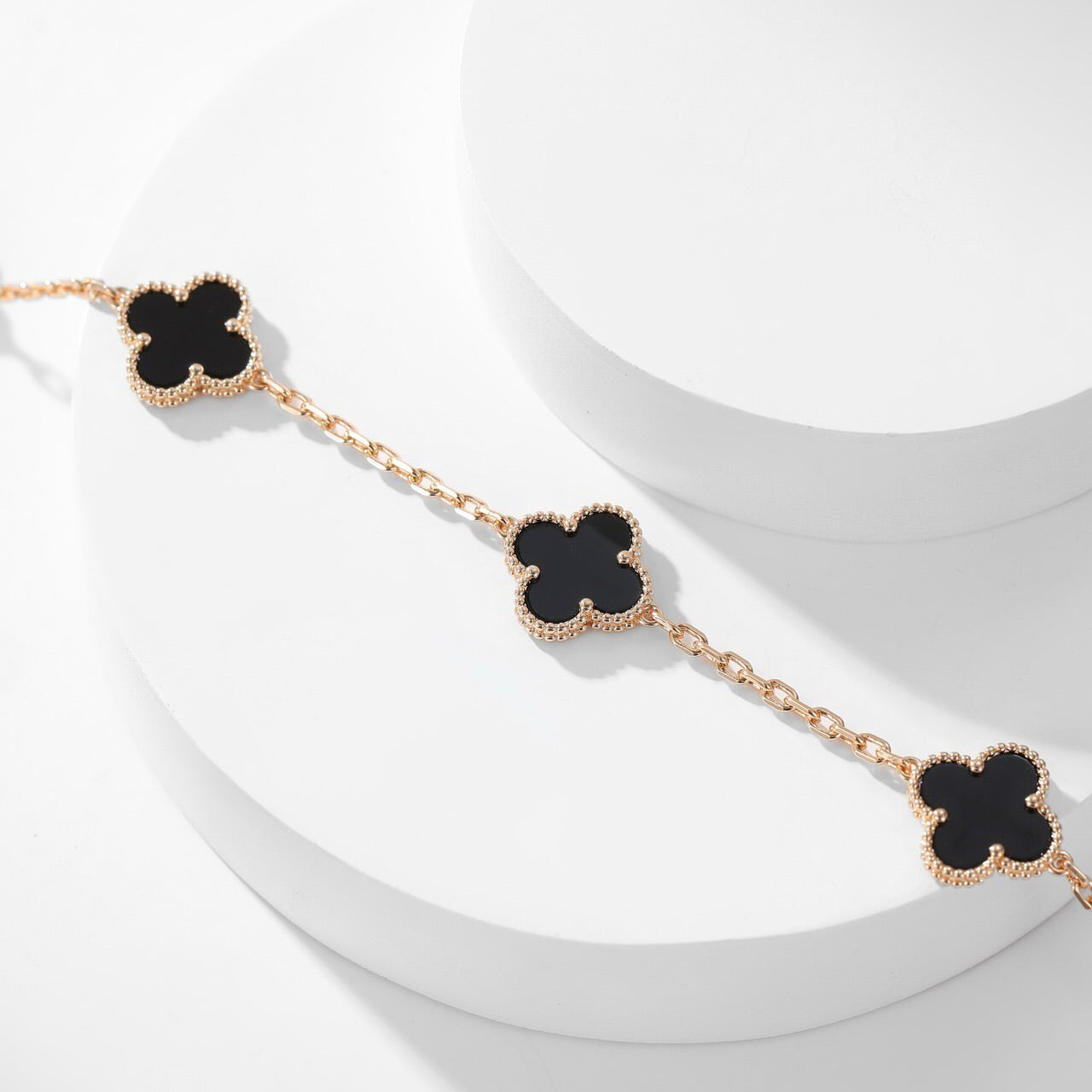 ¡®Sprite Jewelry¡¯CLOVER 10 MOTIFS ONYX NECKLACE