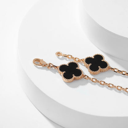 ¡®Sprite Jewelry¡¯CLOVER 10 MOTIFS ONYX NECKLACE