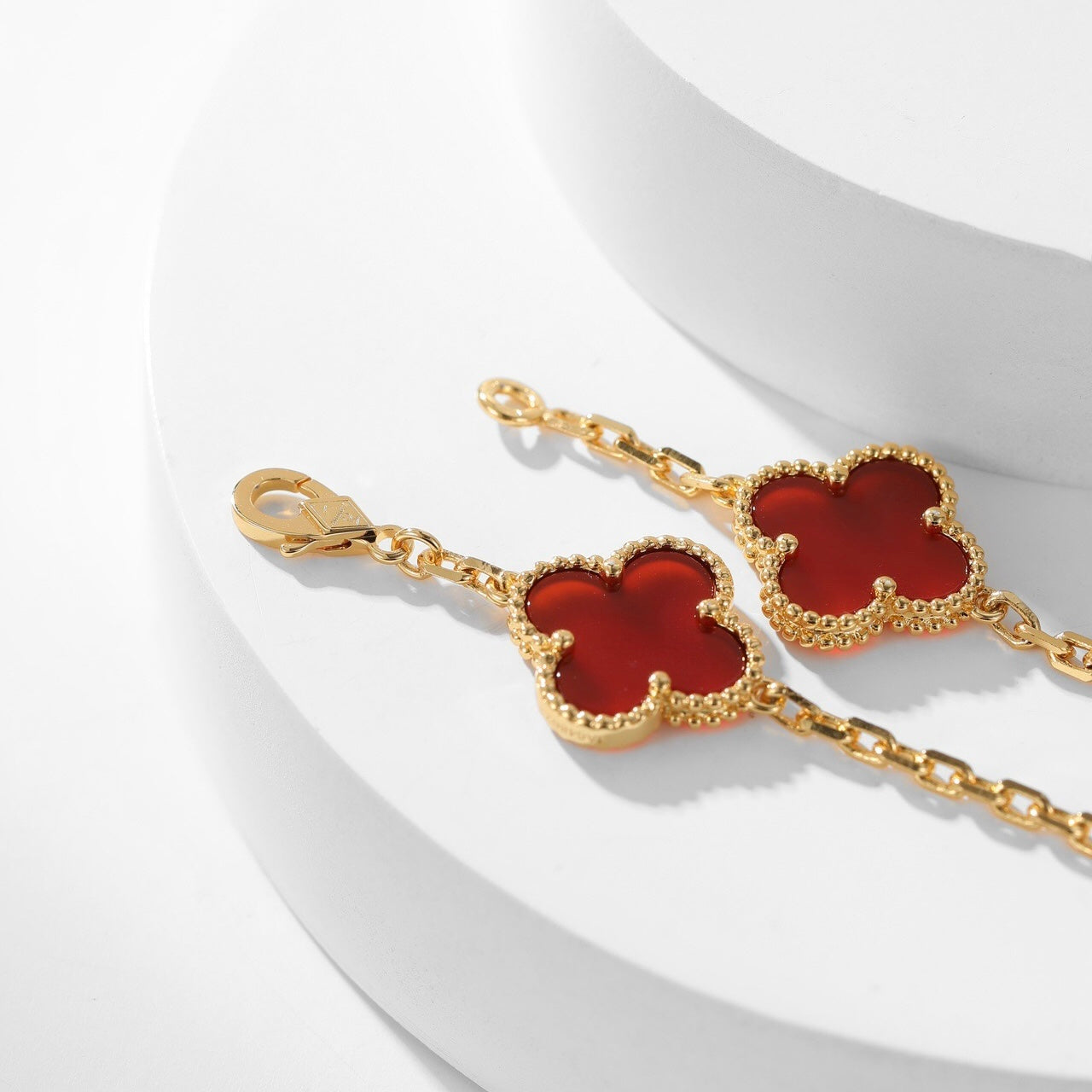 ¡®Sprite Jewelry¡¯CLOVER 10 MOTIFS CARNELIAN NECKLACE