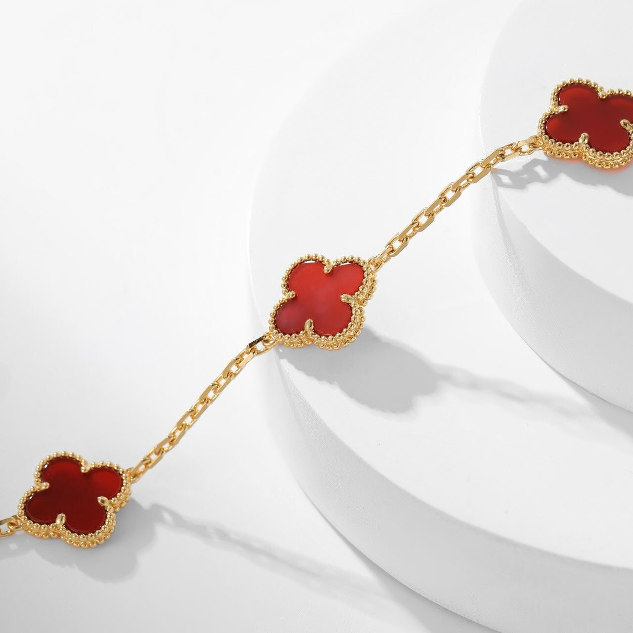 ¡®Sprite Jewelry¡¯CLOVER 10 MOTIFS CARNELIAN NECKLACE