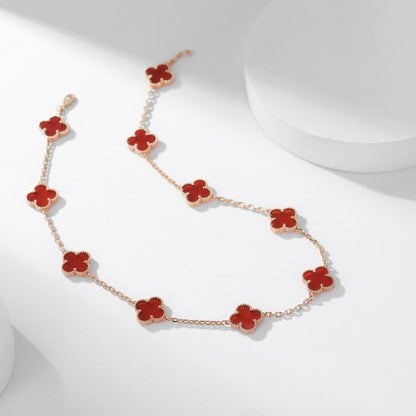 ¡®Sprite Jewelry¡¯CLOVER 10 MOTIFS CARNELIAN NECKLACE