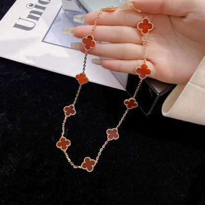 ¡®Sprite Jewelry¡¯CLOVER 10 MOTIFS CARNELIAN NECKLACE