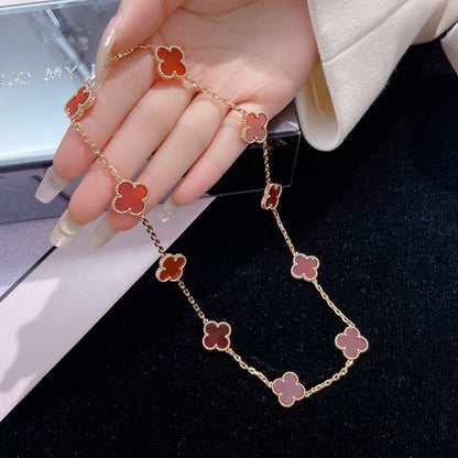 ¡®Sprite Jewelry¡¯CLOVER 10 MOTIFS CARNELIAN NECKLACE
