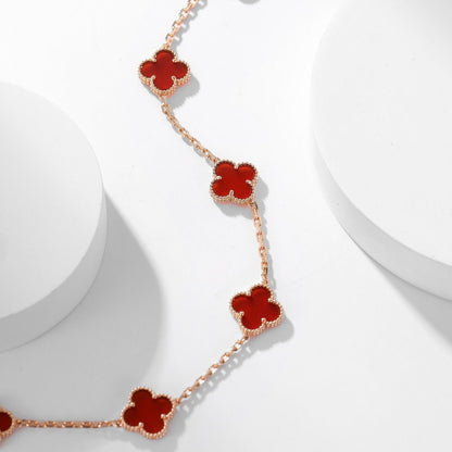 ¡®Sprite Jewelry¡¯CLOVER 10 MOTIFS CARNELIAN NECKLACE