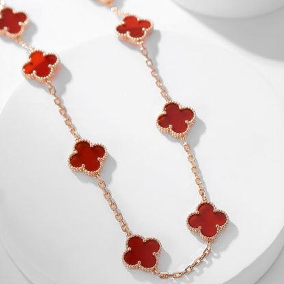 ¡®Sprite Jewelry¡¯CLOVER 10 MOTIFS CARNELIAN NECKLACE