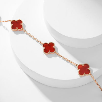 ¡®Sprite Jewelry¡¯CLOVER 10 MOTIFS CARNELIAN NECKLACE