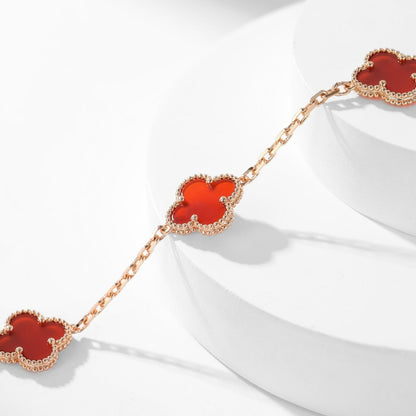 ¡®Sprite Jewelry¡¯CLOVER 10 MOTIFS CARNELIAN NECKLACE