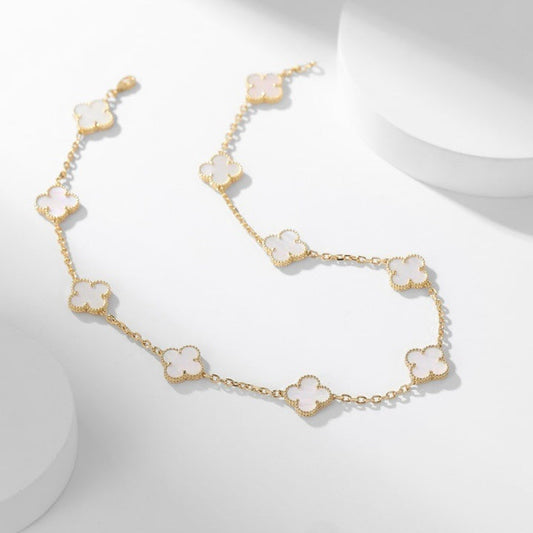 ¡®Sprite Jewelry¡¯CLOVER 10 MOTIFS WHITE MOTHER OF PEARL NECKLACE