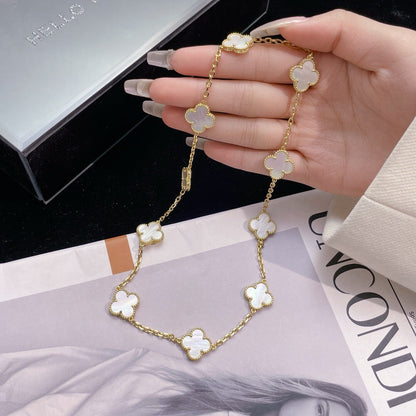 ¡®Sprite Jewelry¡¯CLOVER 10 MOTIFS WHITE MOTHER OF PEARL NECKLACE
