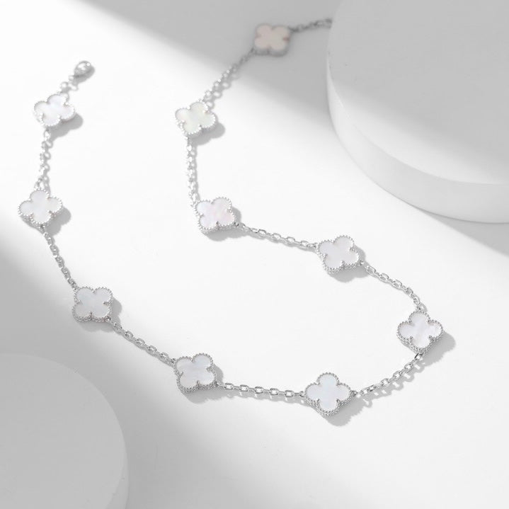 ¡®Sprite Jewelry¡¯CLOVER 10 MOTIFS WHITE MOTHER OF PEARL NECKLACE