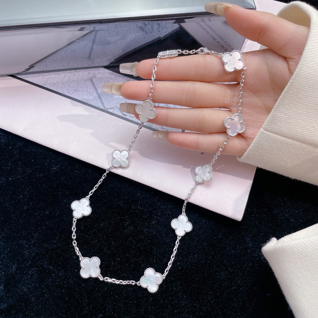 ¡®Sprite Jewelry¡¯CLOVER 10 MOTIFS WHITE MOTHER OF PEARL NECKLACE