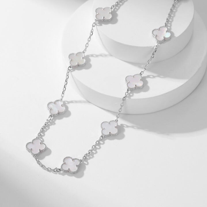 ¡®Sprite Jewelry¡¯CLOVER 10 MOTIFS WHITE MOTHER OF PEARL NECKLACE