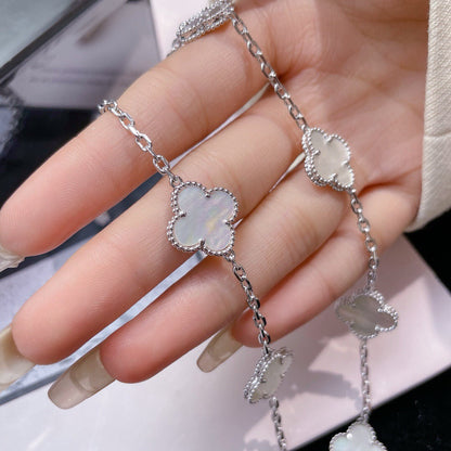 ¡®Sprite Jewelry¡¯CLOVER 10 MOTIFS WHITE MOTHER OF PEARL NECKLACE