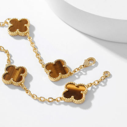 ¡®Sprite Jewelry¡¯CLOVER 10 MOTIFS TIGER EYE NECKLACE