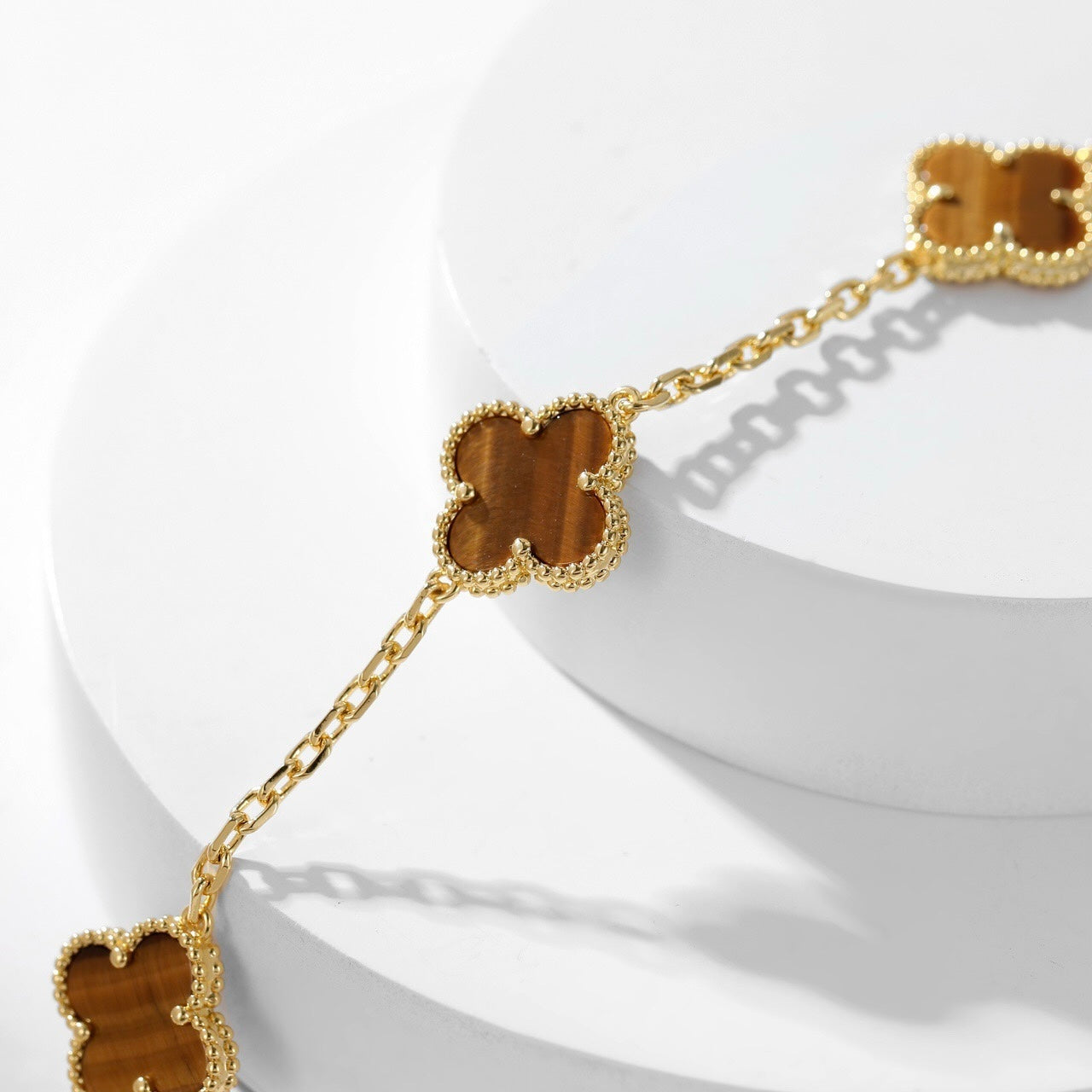 ¡®Sprite Jewelry¡¯CLOVER 10 MOTIFS TIGER EYE NECKLACE