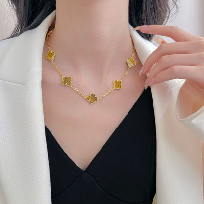 ¡®Sprite Jewelry¡¯CLOVER 10 MOTIFS TIGER EYE NECKLACE