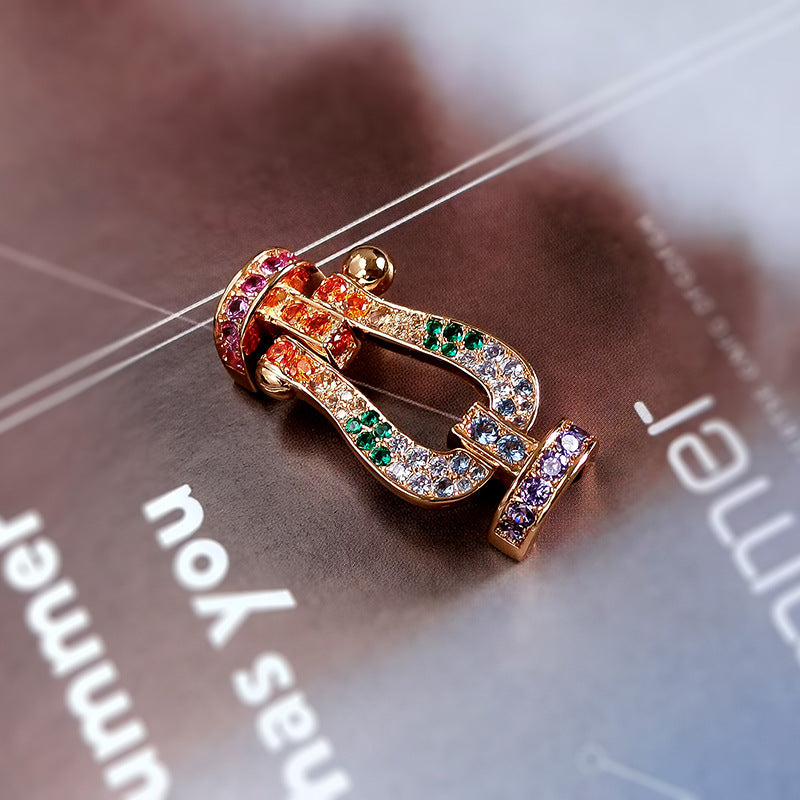 ¡®Sprite Jewelry¡¯FORCE LARGE HORSESHOE  COLORED DIAMOND BRACELET ROSE GOLD
