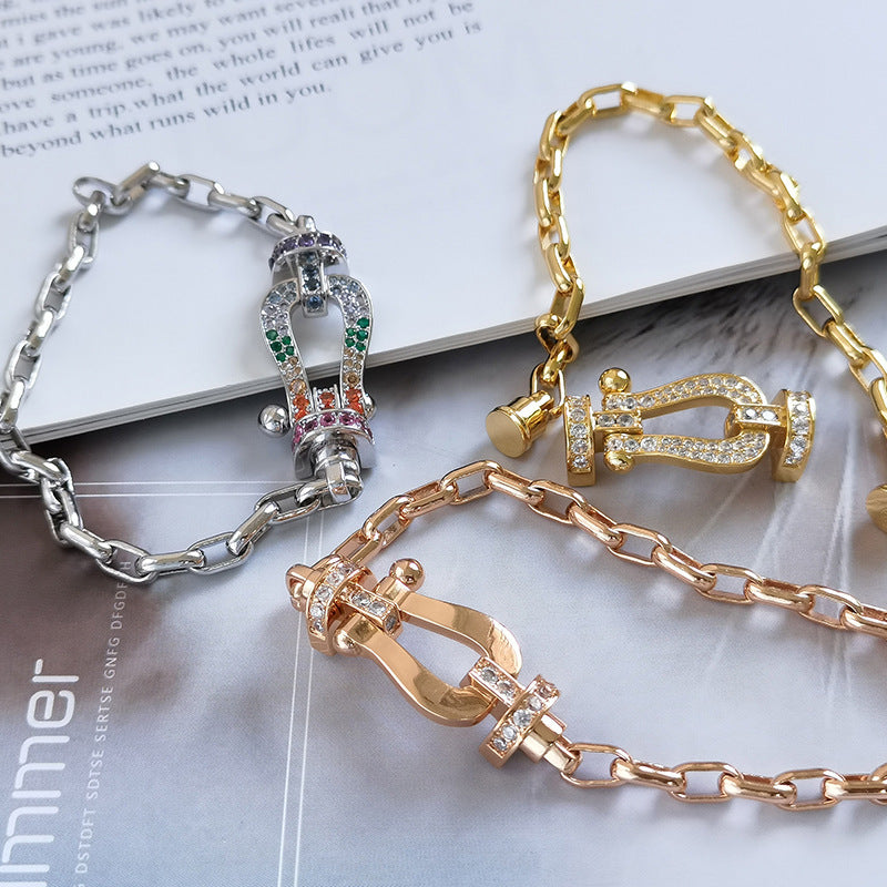¡®Sprite Jewelry¡¯FORCE LARGE HORSESHOE CLASP  METAL BRACELET