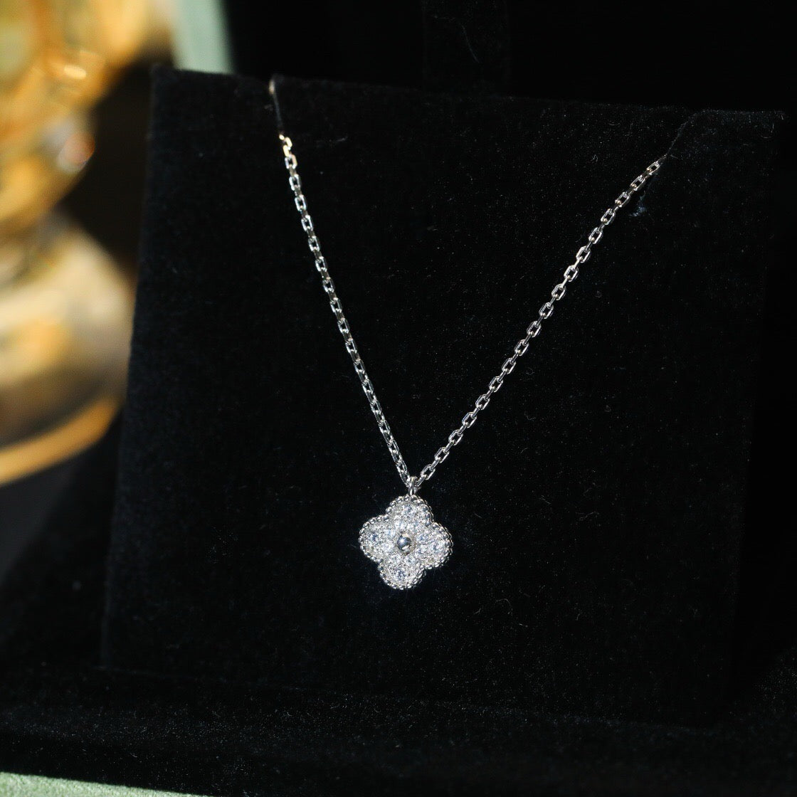 ¡®Sprite Jewelry¡¯CLOVER MINI 9.5MM PENDANT DIAMOND NECKLACE