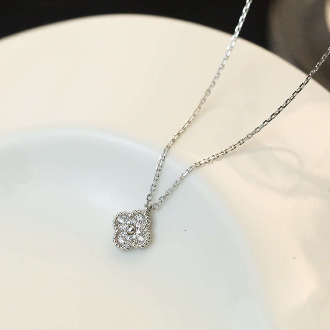 ¡®Sprite Jewelry¡¯CLOVER MINI 9.5MM PENDANT DIAMOND NECKLACE