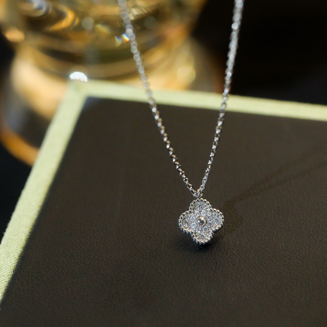 ¡®Sprite Jewelry¡¯CLOVER MINI 9.5MM PENDANT DIAMOND NECKLACE