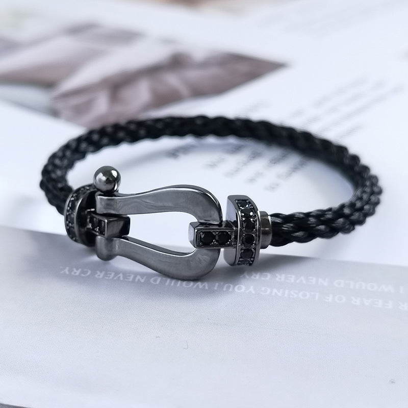 ¡®Sprite Jewelry¡¯FORCE LARGE SERIES HORSESHOE BLACK SAMURAI BRACELET