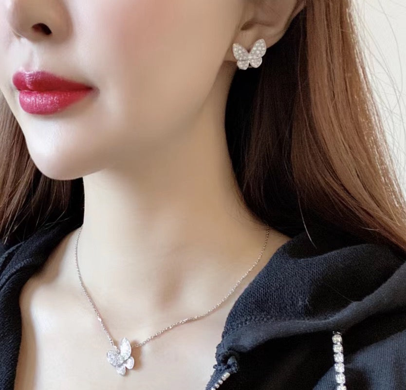 ¡®Sprite Jewelry¡¯BUTTERFLY ALL DIAMOND EARRINGS