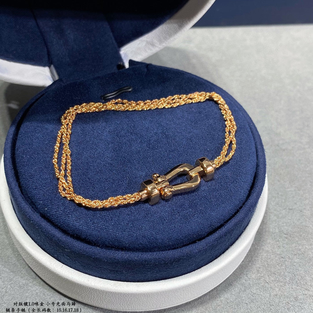 ¡®Sprite Jewelry¡¯FORCE SMALL HORSESHOE  DIAMOND CHAIN ROPE BRACELET