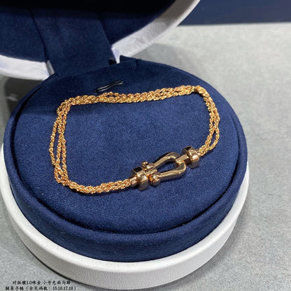 ¡®Sprite Jewelry¡¯FORCE SMALL HORSESHOE  DIAMOND CHAIN ROPE BRACELET
