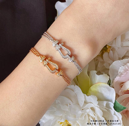 ¡®Sprite Jewelry¡¯FORCE SMALL HORSESHOE  DIAMOND CHAIN ROPE BRACELET