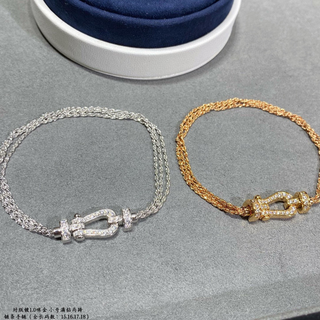 ¡®Sprite Jewelry¡¯FORCE SMALL HORSESHOE  DIAMOND CHAIN ROPE BRACELET