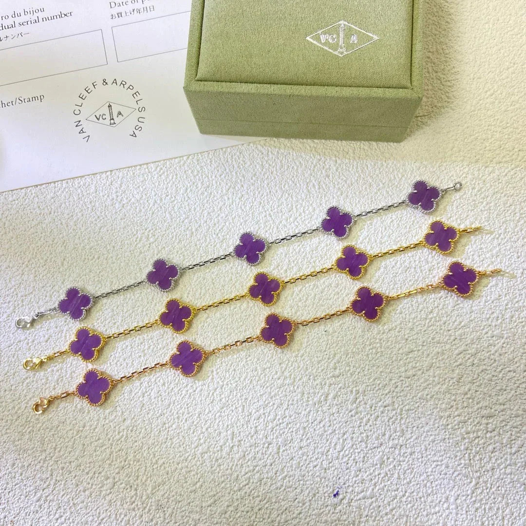 [Sprite Jewelry]New  CLOVER 5 MOTIF VIOLET BRACELET COLLECTION