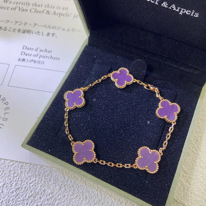 [Sprite Jewelry]New  CLOVER 5 MOTIF VIOLET BRACELET COLLECTION