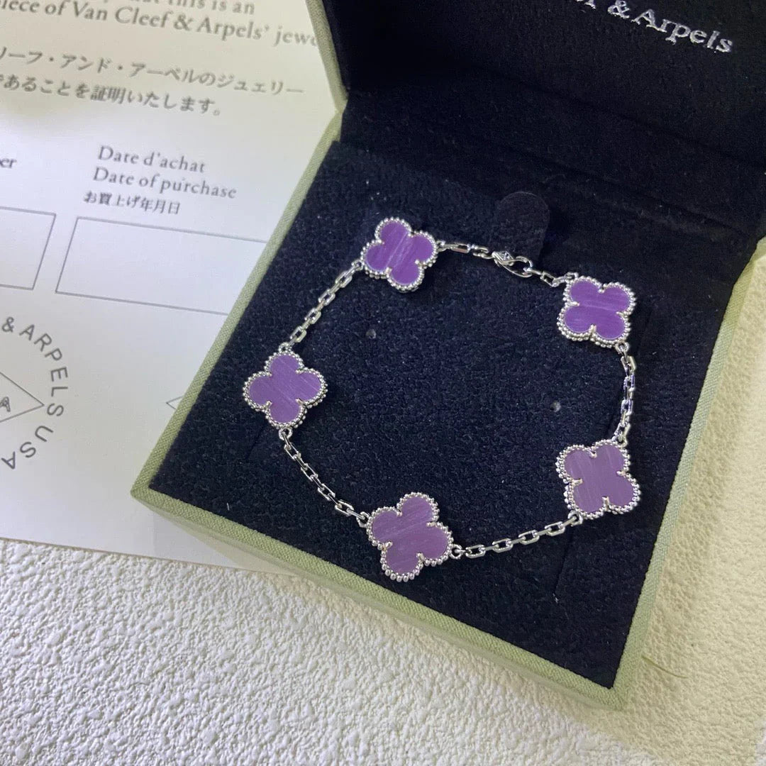 [Sprite Jewelry]New  CLOVER 5 MOTIF VIOLET BRACELET COLLECTION