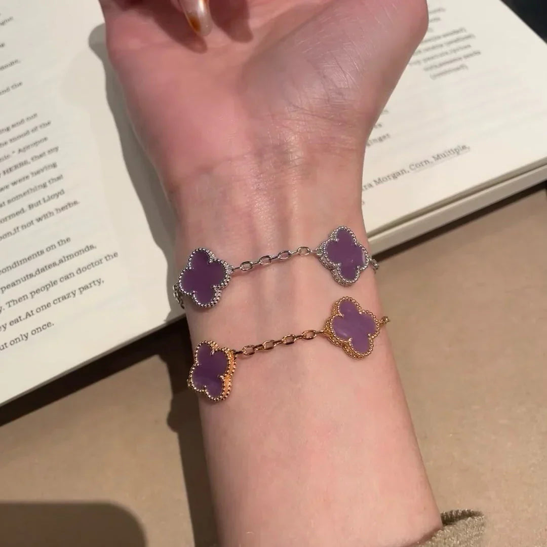 [Sprite Jewelry]New  CLOVER 5 MOTIF VIOLET BRACELET COLLECTION