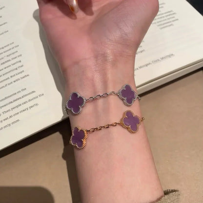 [Sprite Jewelry]New  CLOVER 5 MOTIF VIOLET BRACELET COLLECTION