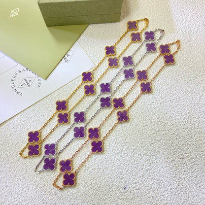 ¡®Sprite Jewelry¡¯CLOVER 10 MOTIFS  PURPLE VIOLET  NECKLACE