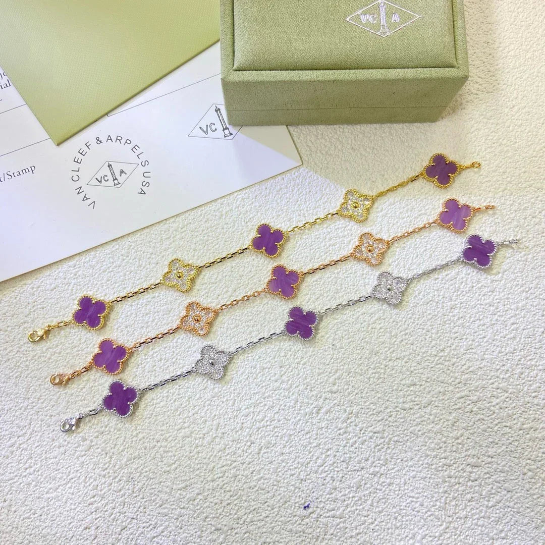 [Sprite Jewelry]New  CLOVER 5 MOTIF VIOLET BRACELET COLLECTION