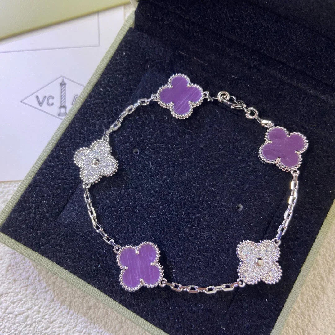 [Sprite Jewelry]New  CLOVER 5 MOTIF VIOLET BRACELET COLLECTION