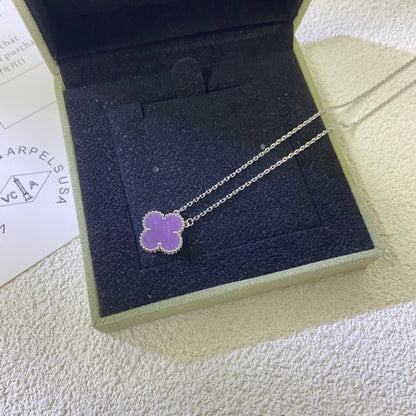 ¡®Sprite Jewelry¡¯CLOVER 15MM  PURPLE VIOLET NECKLACE