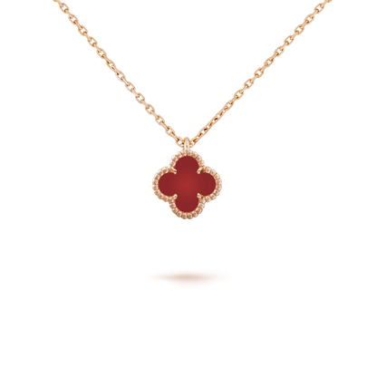 ¡®Sprite Jewelry¡¯CLOVER MINI 9.5MM WHITE CARNELIANS NECKLACE