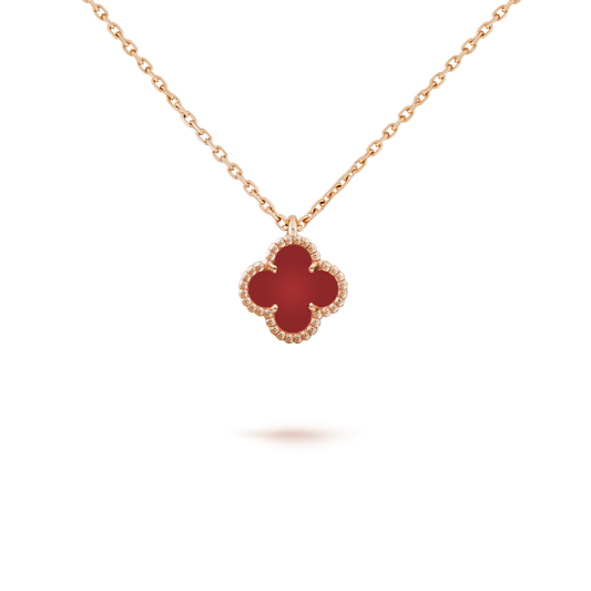 ¡®Sprite Jewelry¡¯CLOVER MINI 9.5MM WHITE CARNELIANS NECKLACE