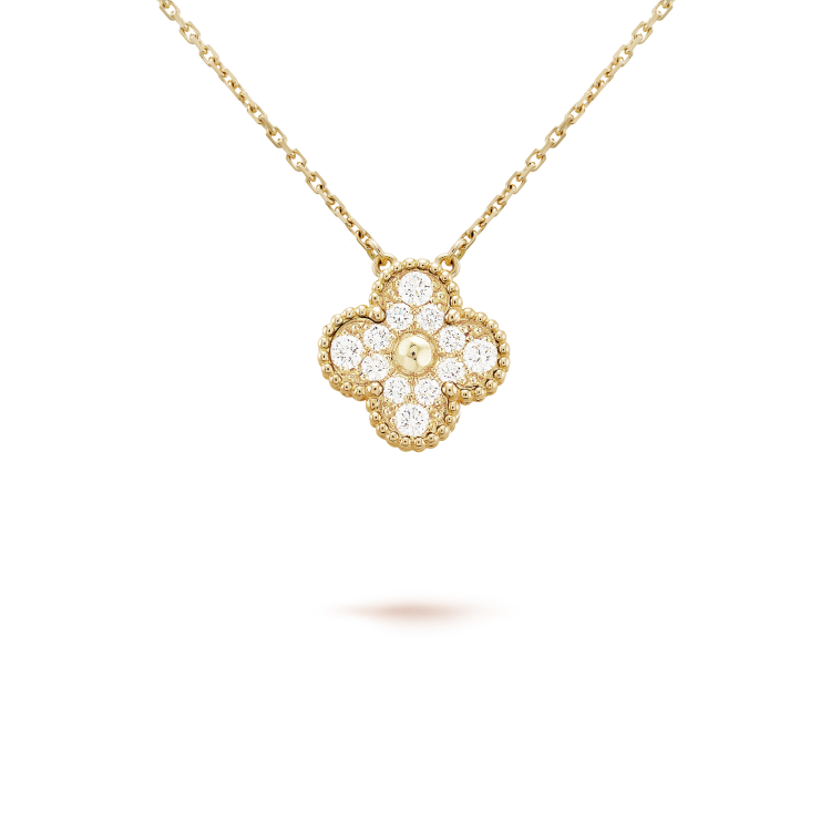 ¡®Sprite Jewelry¡¯CLOVER 15MM DIAMOND SINGLE FLOWER NECKLACE