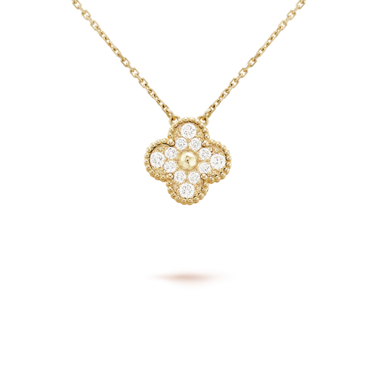 ¡®Sprite Jewelry¡¯CLOVER 15MM DIAMOND SINGLE FLOWER NECKLACE