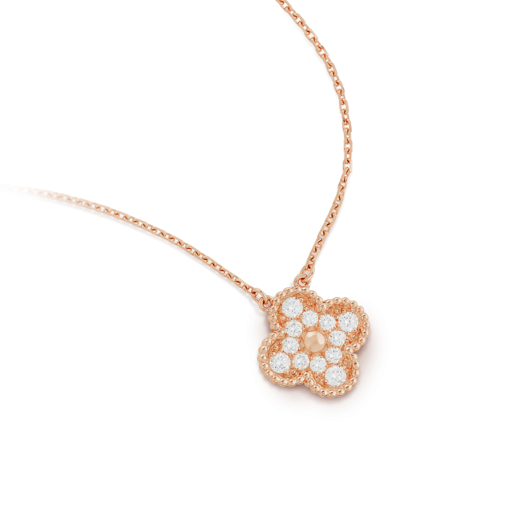 ¡®Sprite Jewelry¡¯CLOVER 15MM DIAMOND SINGLE FLOWER NECKLACE