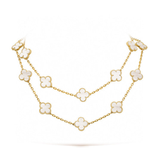 ¡®Sprite Jewelry¡¯CLOVER 20 MOTIFS WHITE MOP NECKLACE